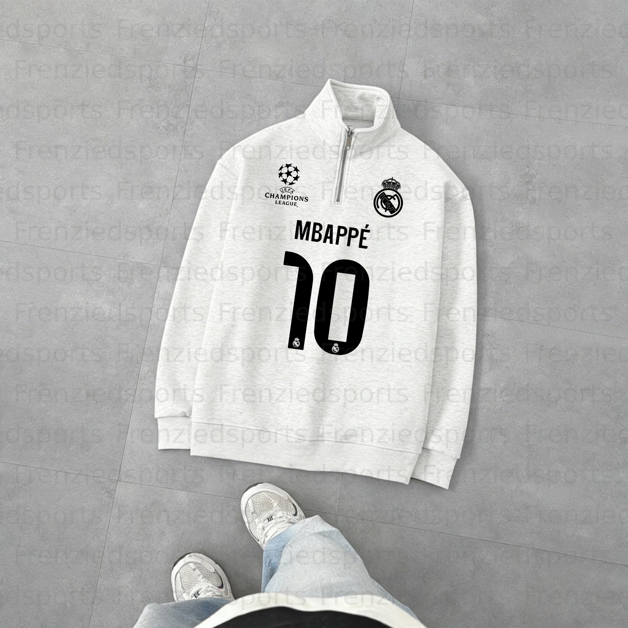 Unisex "UEFA " Graphic Streetwear Vintage   Zip-up Sweatshirt