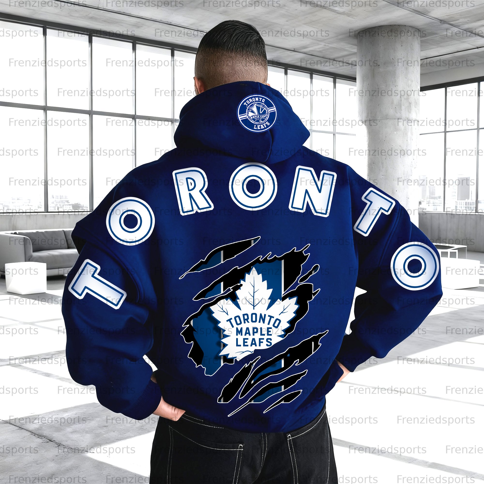 Unisex "Toronto Maple Leafs" Graphic Streetwear Vintage Plush Hoodie
