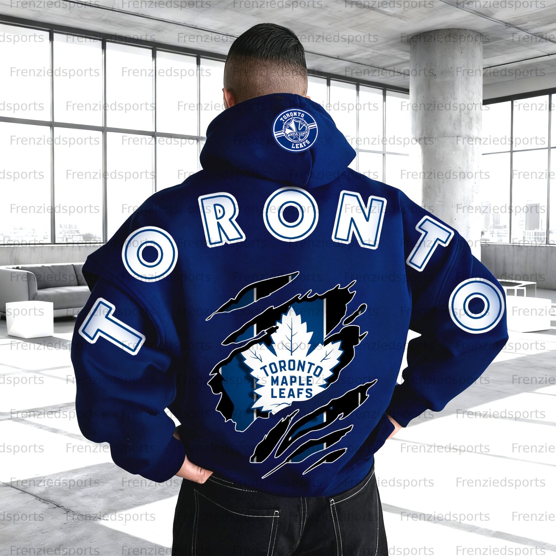 Unisex "Toronto Maple Leafs" Graphic Streetwear Vintage Plush Hoodie