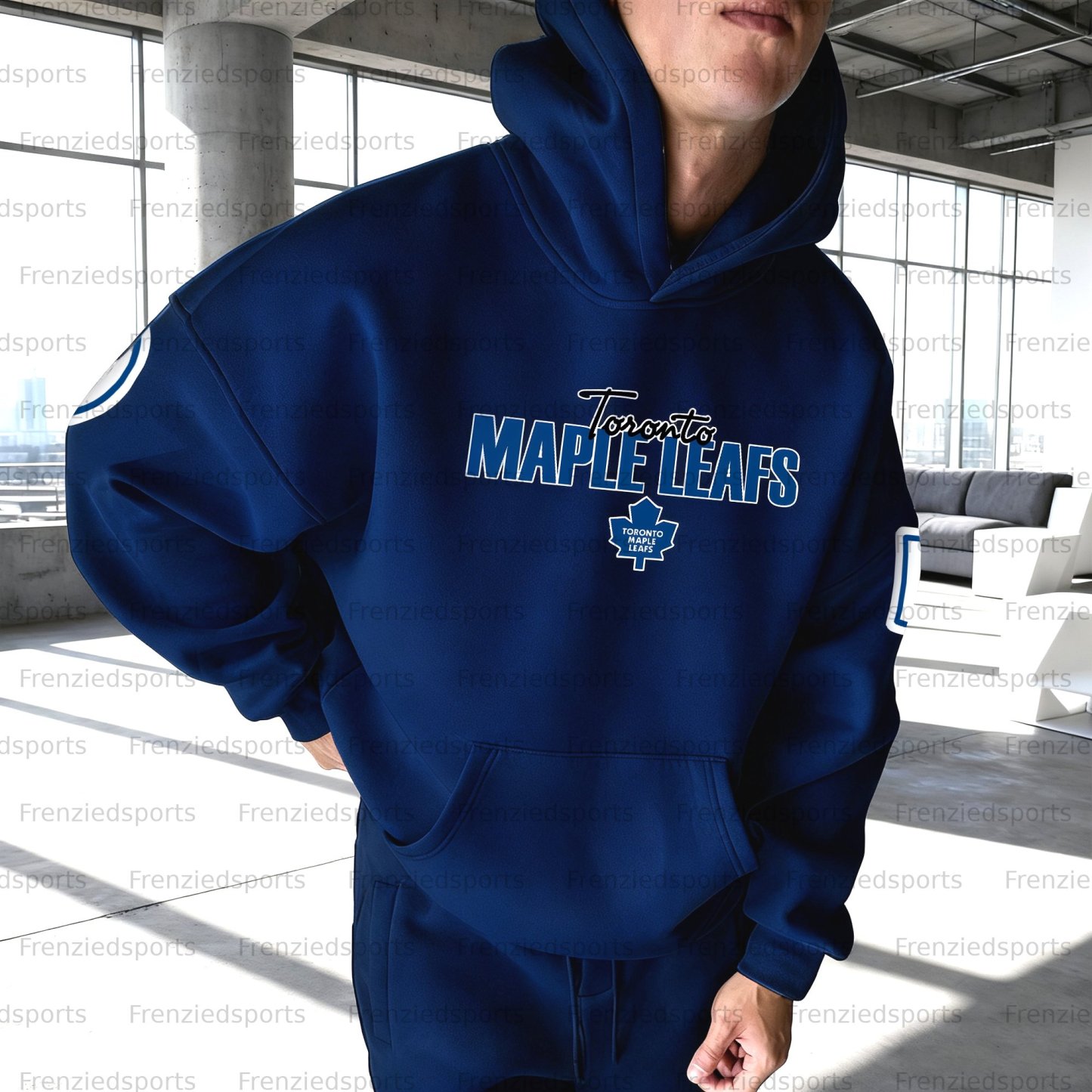 Unisex "Toronto Maple Leafs" Graphic Streetwear Vintage Plush Hoodie