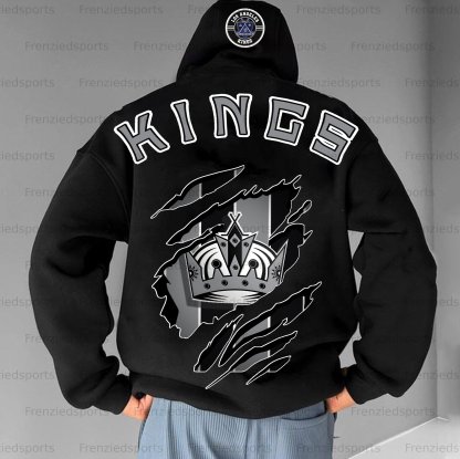 Unisex "Los Angeles Kings" Graphic Streetwear Vintage Plush Hoodie