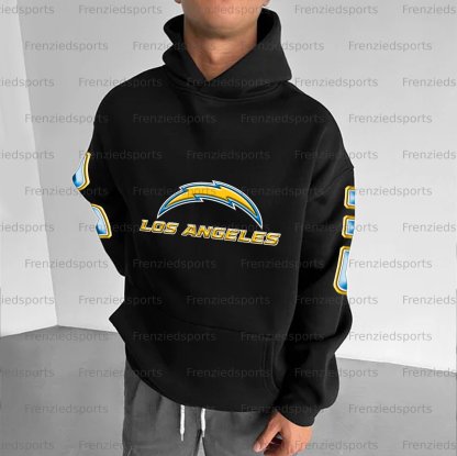 Unisex "Los Angeles Chargers" Graphic Streetwear Vintage Plush Hoodie