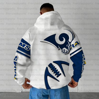 Unisex "los angeles rams" Graphic Streetwear Vintage Plush Hoodie