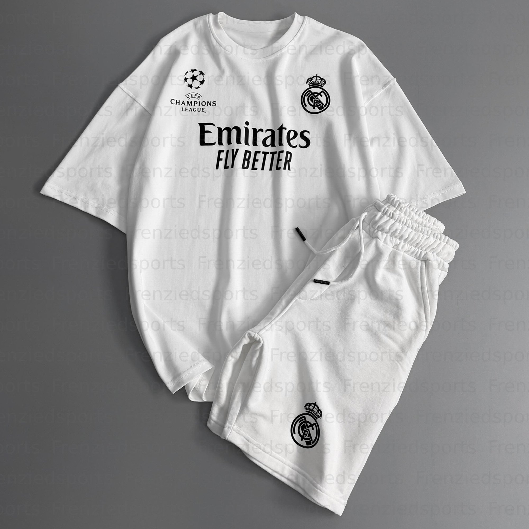 Unisex "Real Madrid" Inspired Trendy T-shirt & Shorts Set