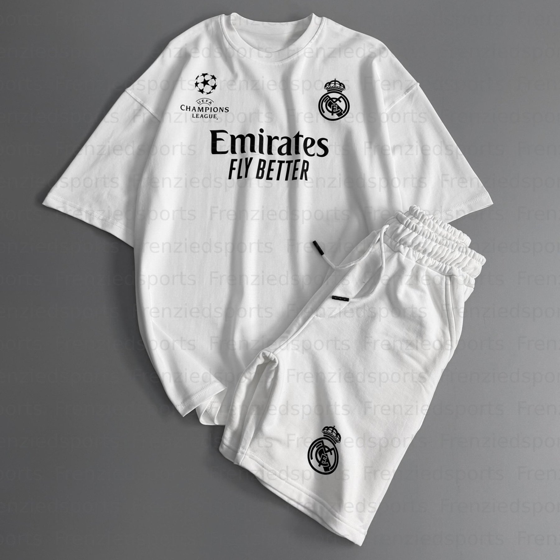 Unisex "Real Madrid" Inspired Trendy T-shirt & Shorts Set
