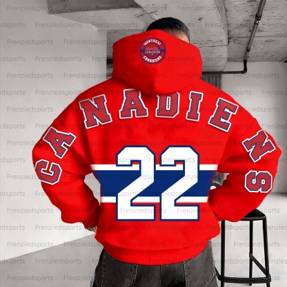 Unisex "Montreal Canadiens" Graphic Streetwear Vintage Plush Hoodie