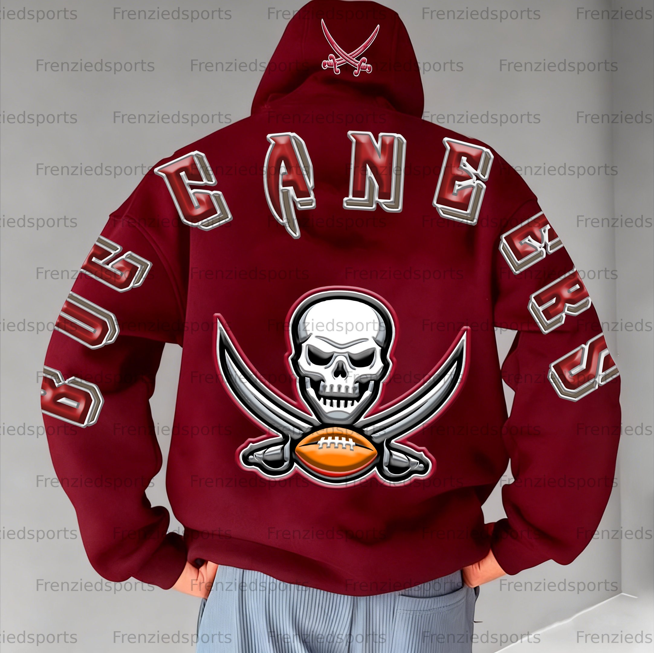 Unisex "Tampa Bay Buccaneers" Graphic Streetwear Vintage Plush Hoodie