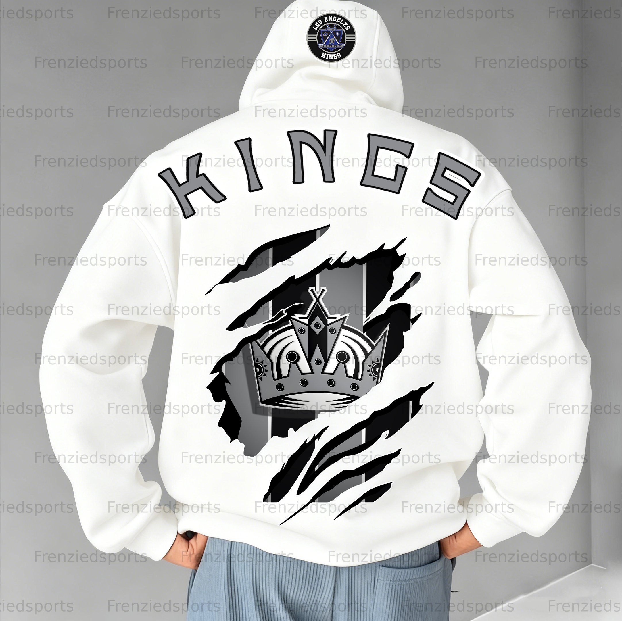 Unisex "Los Angeles Kings" Graphic Streetwear Vintage Plush Hoodie