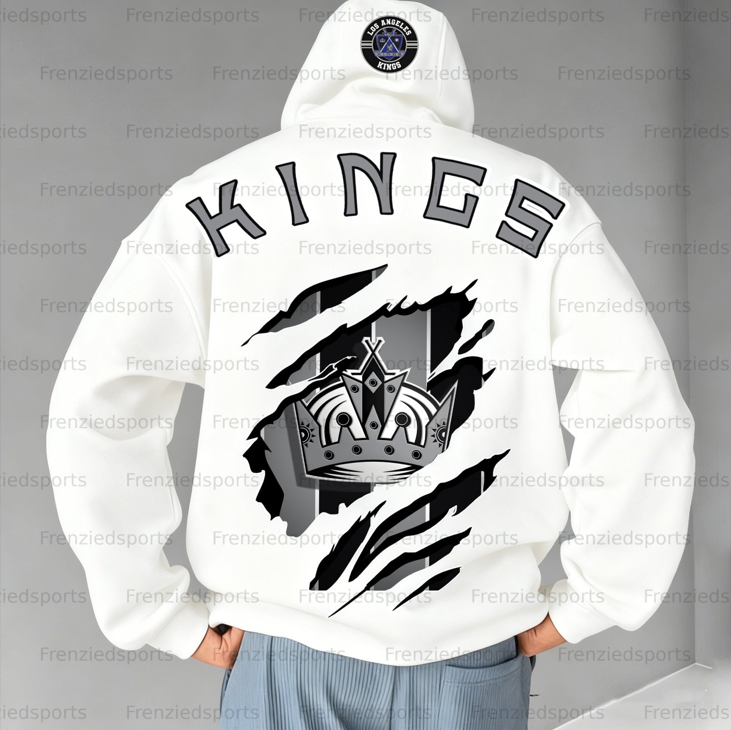 Unisex "Los Angeles Kings" Graphic Streetwear Vintage Plush Hoodie