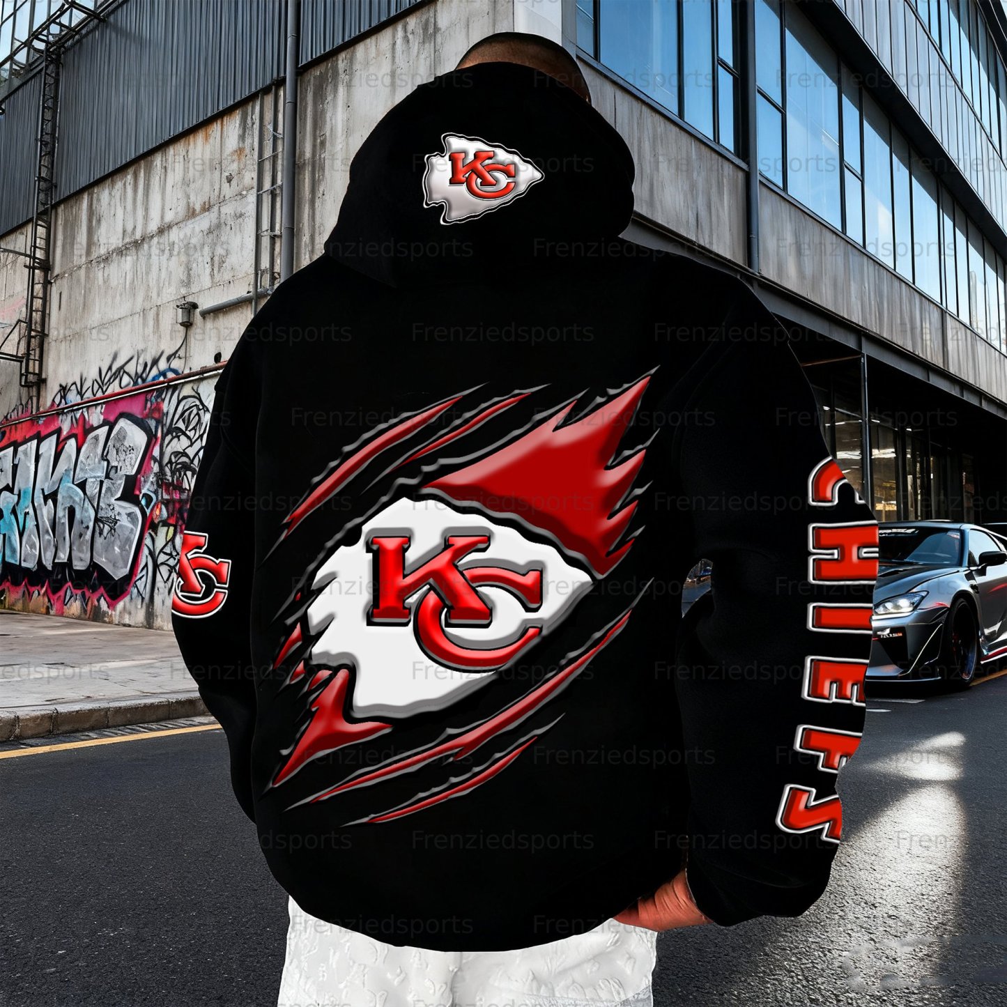 Unisex "Kansas City Chiefs" Graphic Streetwear Vintage Plush Hoodie