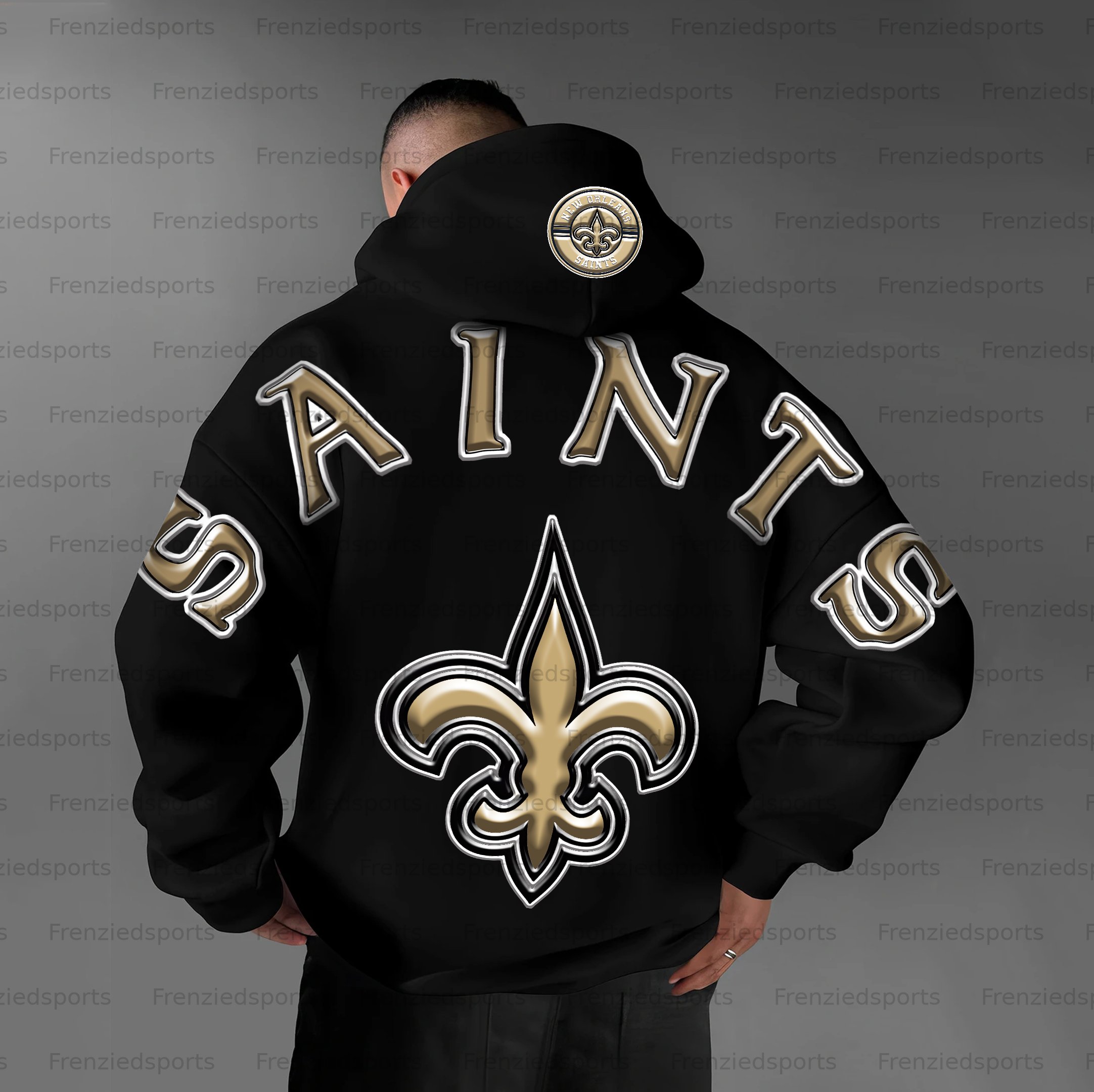 Unisex "New Orleans Saints" Graphic Streetwear Vintage Plush Hoodie