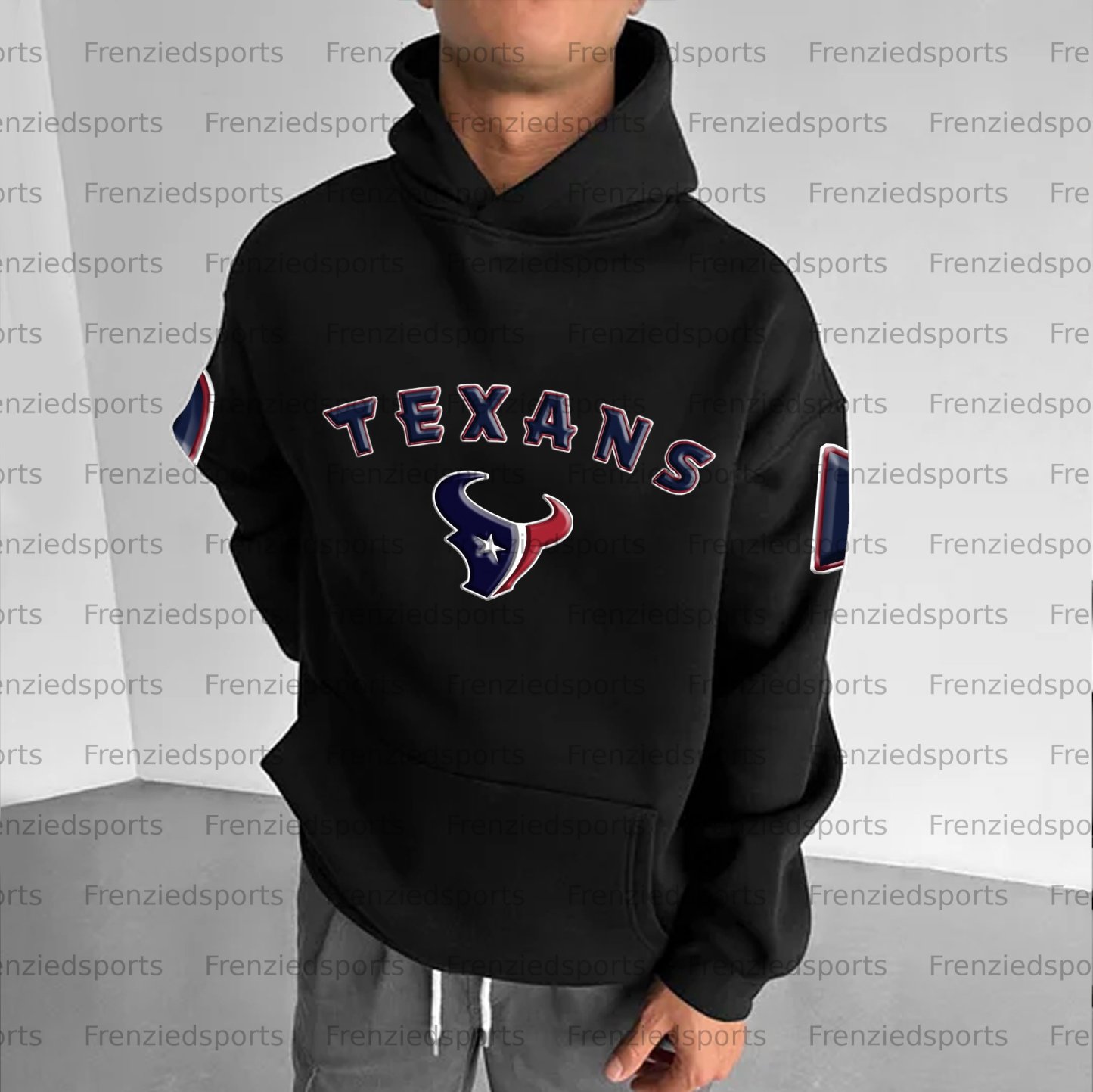 Unisex "Houston Texans" Graphic Streetwear Vintage Plush Hoodie