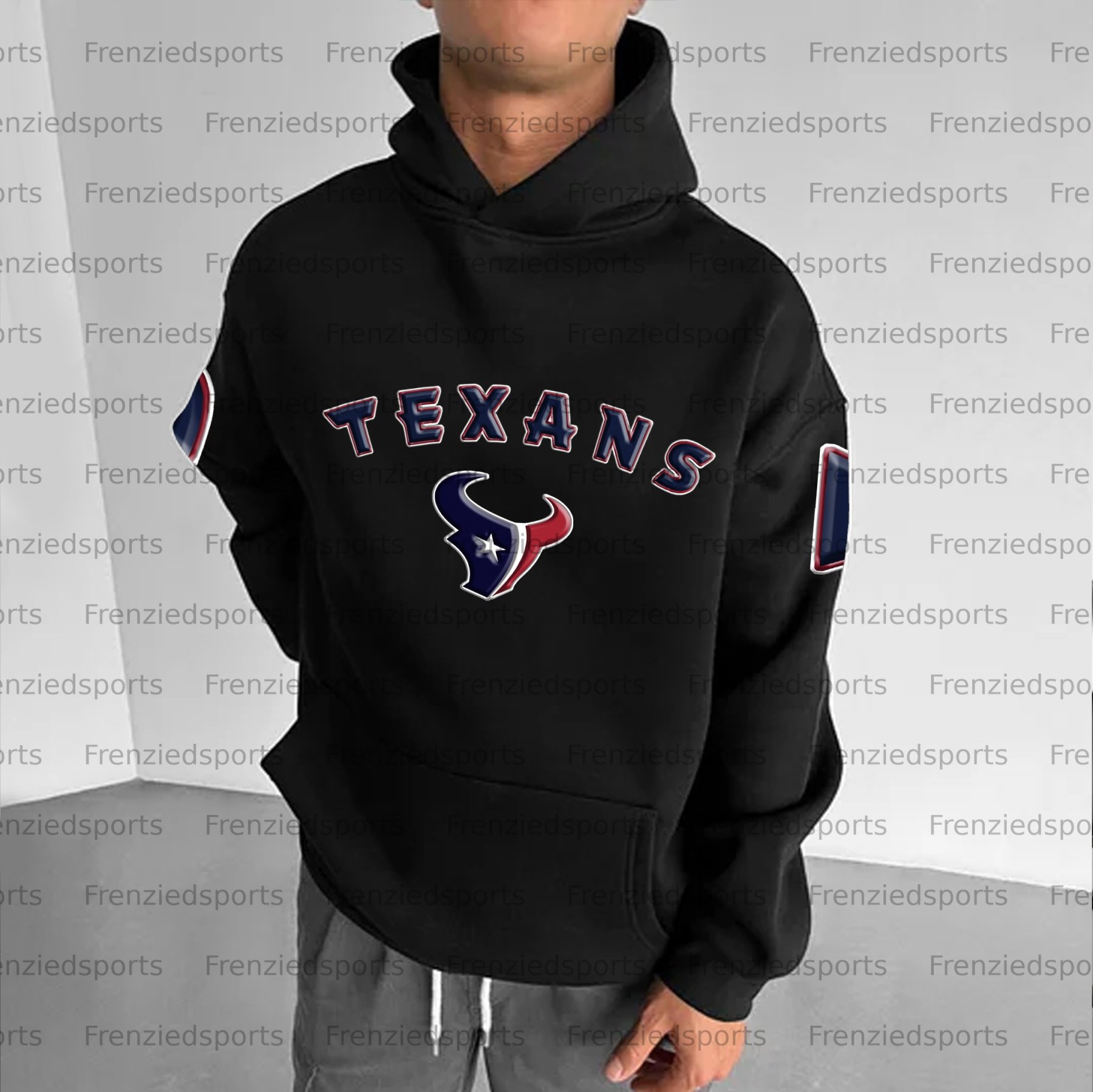 Unisex "Houston Texans" Graphic Streetwear Vintage Plush Hoodie