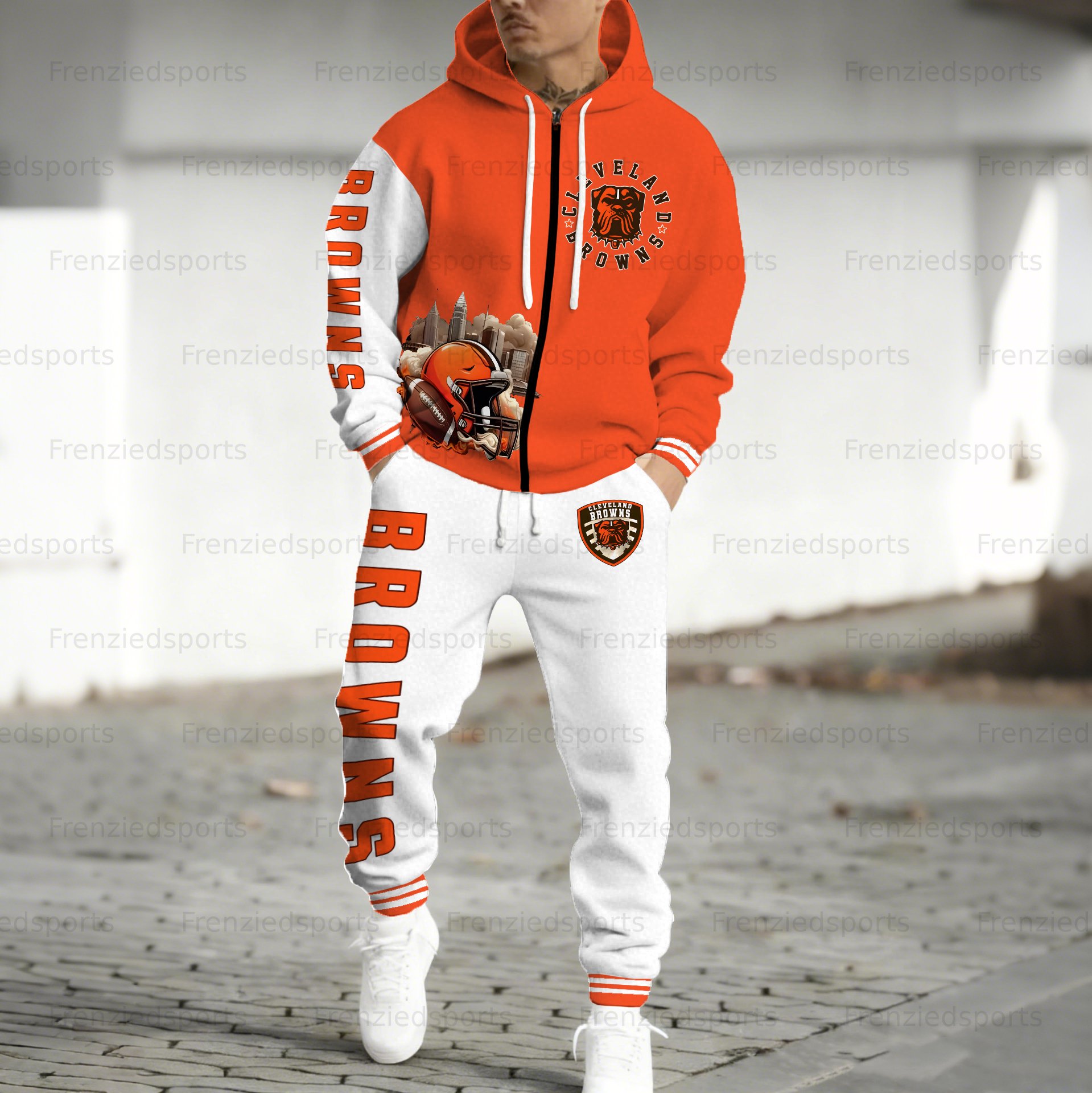 “Cleveland Browns” Zip-up Jacket, Pants and 2-Piece Set