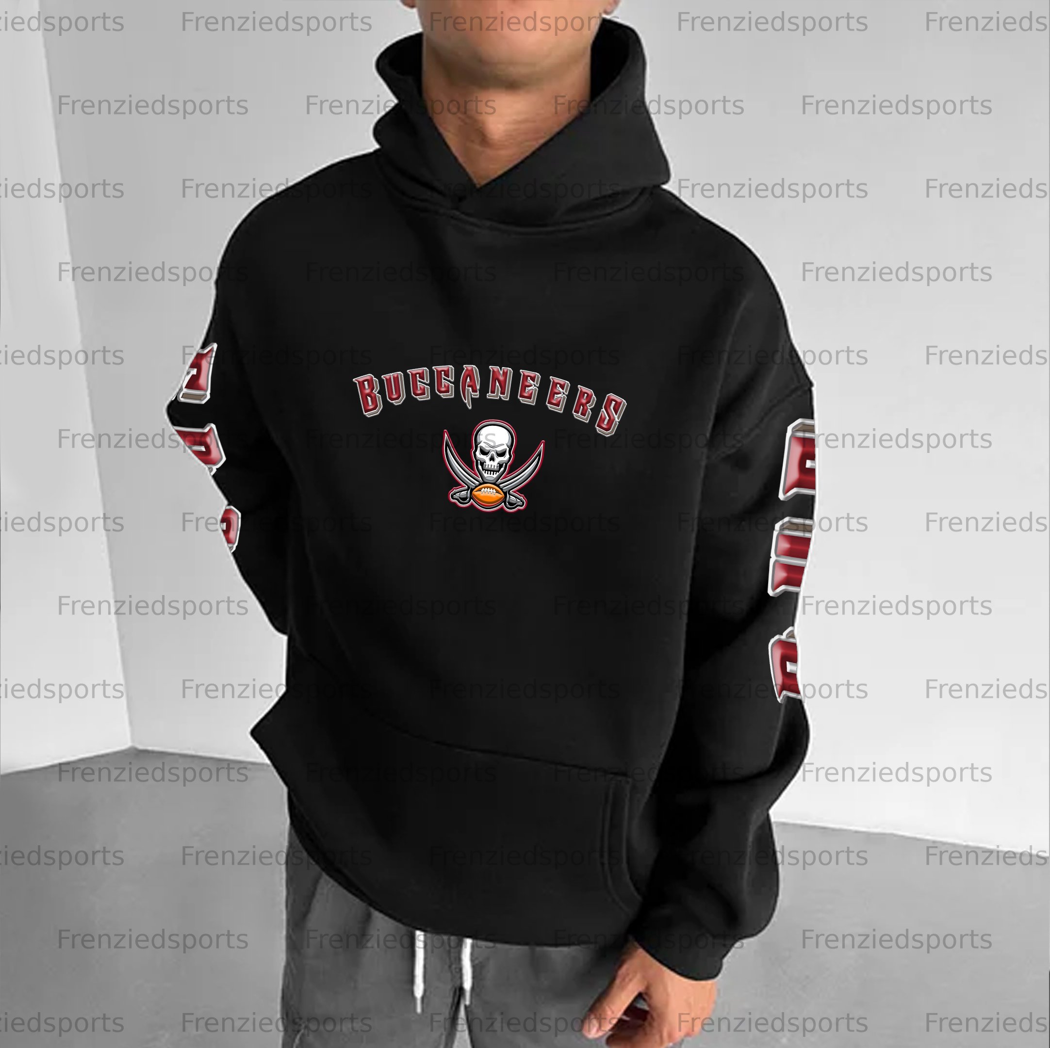 Unisex "Tampa Bay Buccaneers" Graphic Streetwear Vintage Plush Hoodie