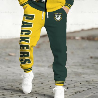 “Green Bay Packers” Zip-up Jacket, Pants and 2-Piece Set