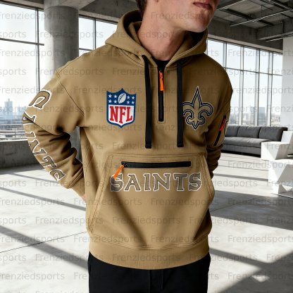 Unisex "New Orleans Saints" Graphic Streetwear Vintage Plush Hoodie