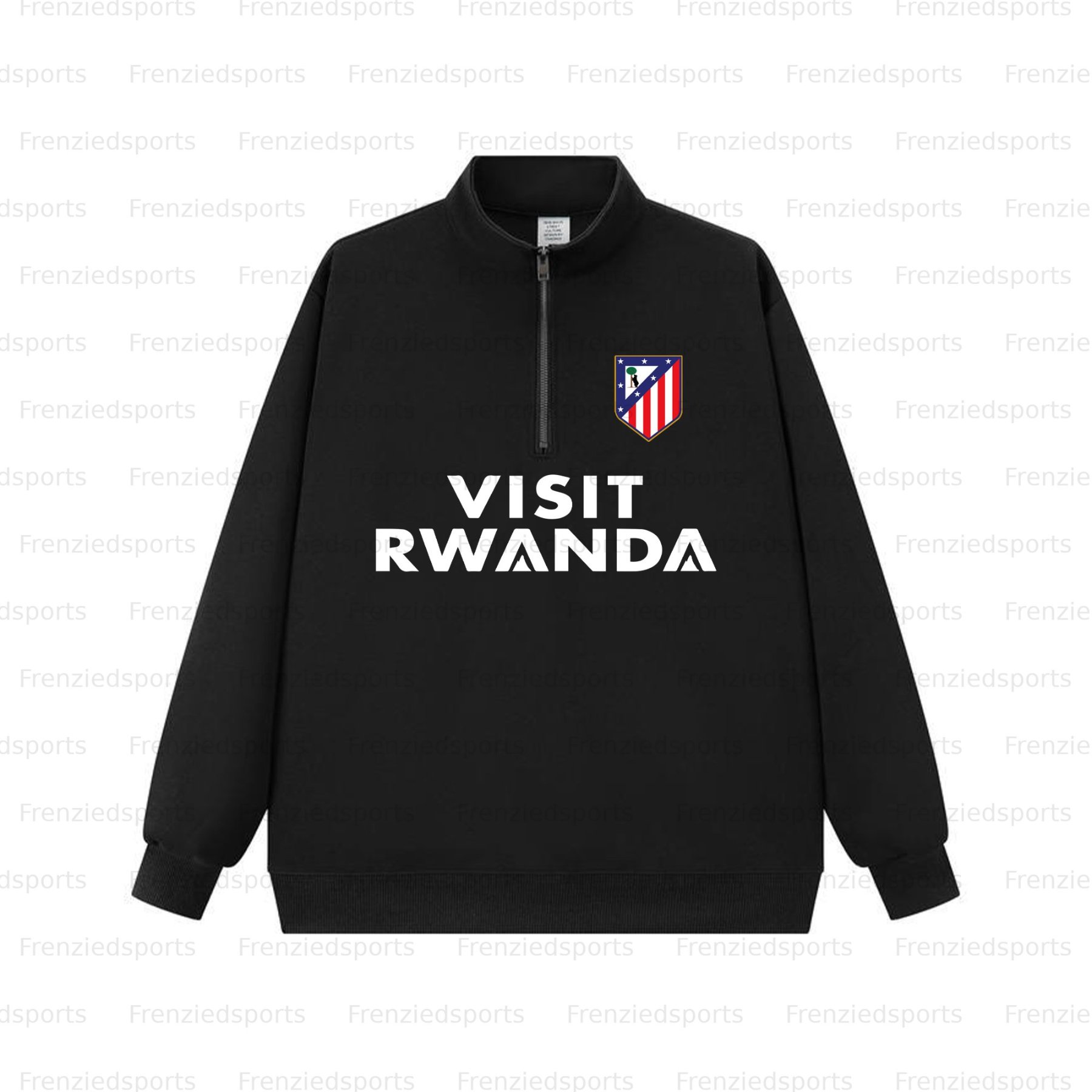 Unisex "UEFA " Graphic Streetwear Vintage  Zip-up Sweatshirt