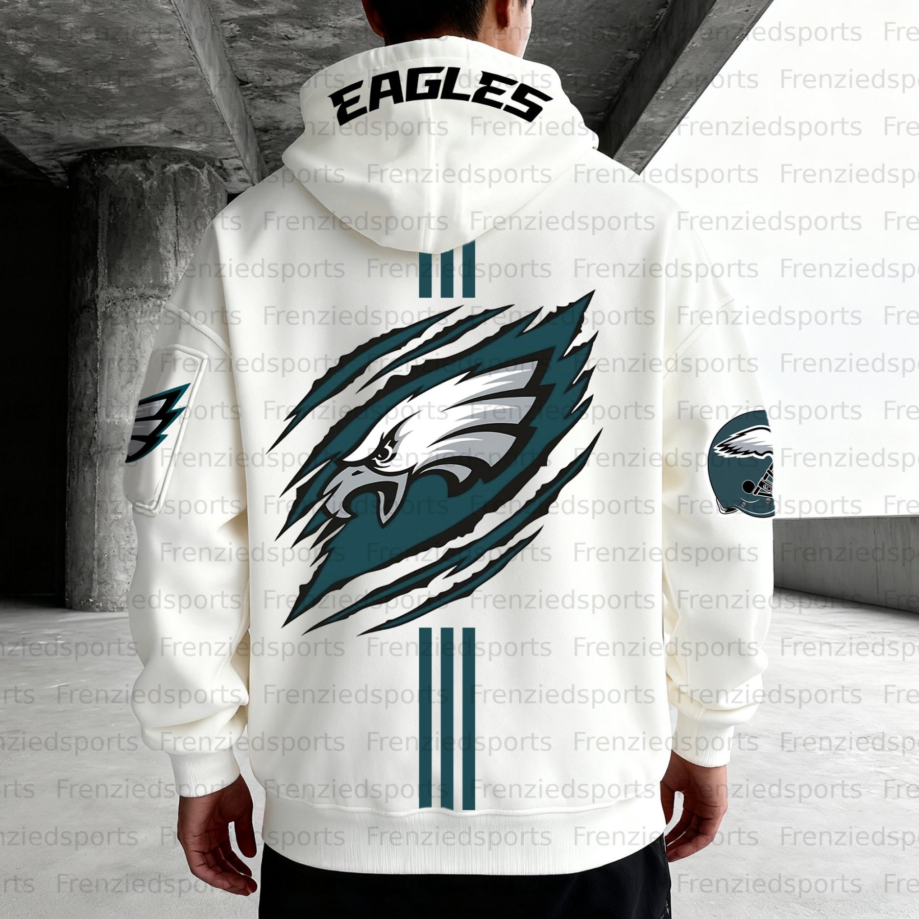 Unisex "Philadelphia Eagles " Graphic Streetwear Vintage Plush Hoodie