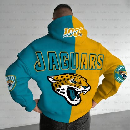 Unisex "Jacksonville Jaguars" Graphic Streetwear Vintage Plush Hoodie