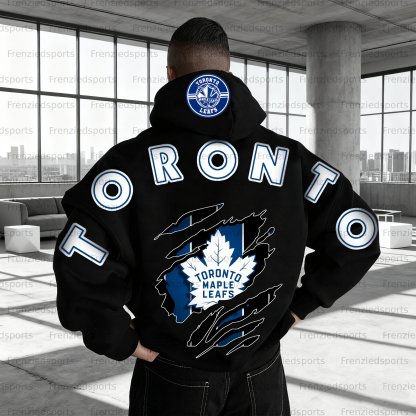 Unisex "Toronto Maple Leafs" Graphic Streetwear Vintage Plush Hoodie