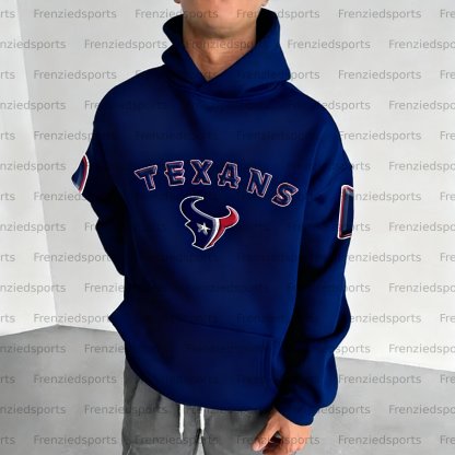 Unisex "Houston Texans" Graphic Streetwear Vintage Plush Hoodie