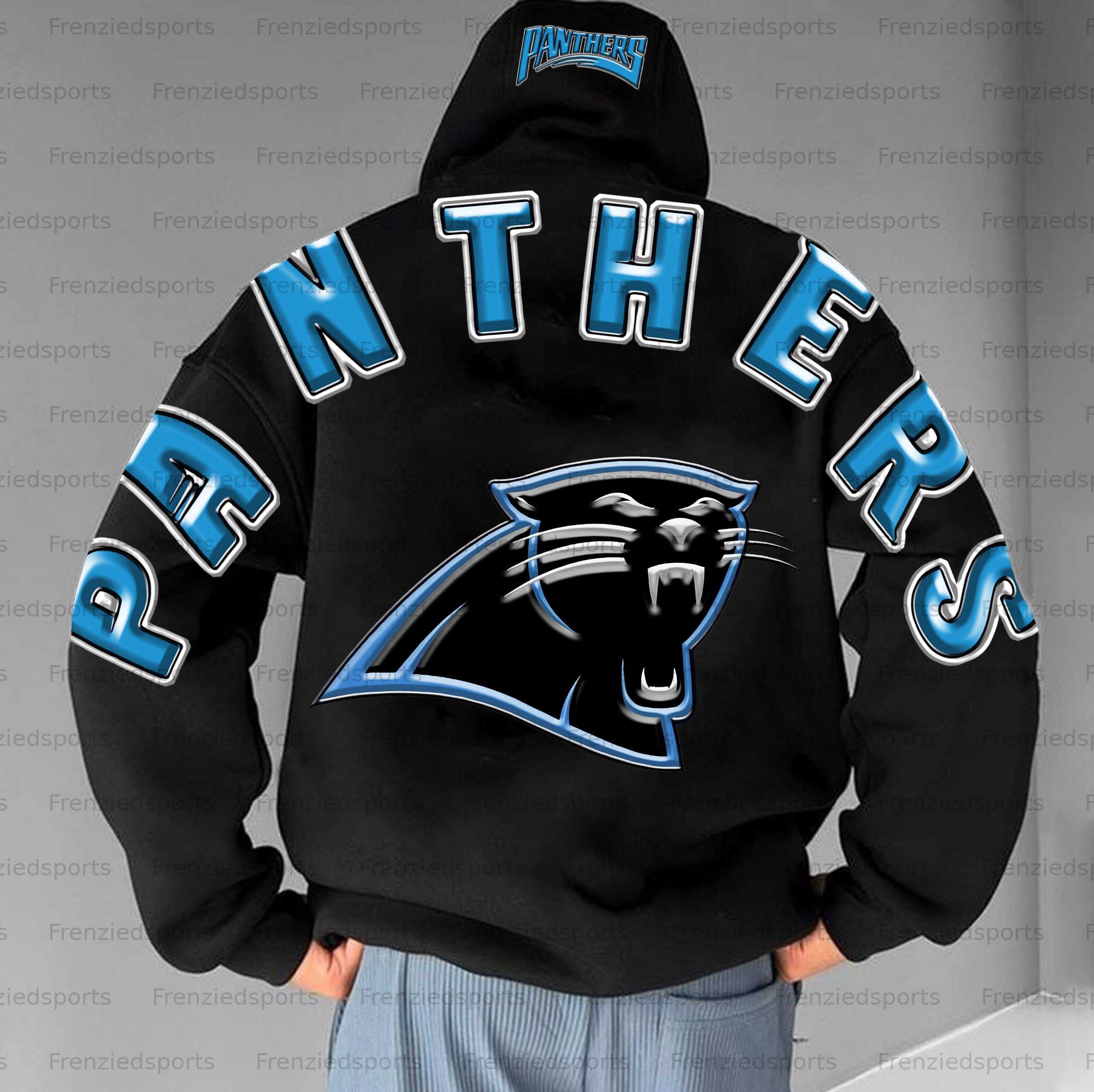 Unisex "Carolina Panthers" Graphic Streetwear Vintage Plush Hoodie