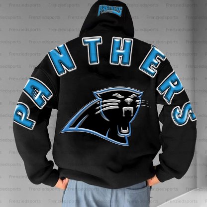 Unisex "Carolina Panthers" Graphic Streetwear Vintage Plush Hoodie