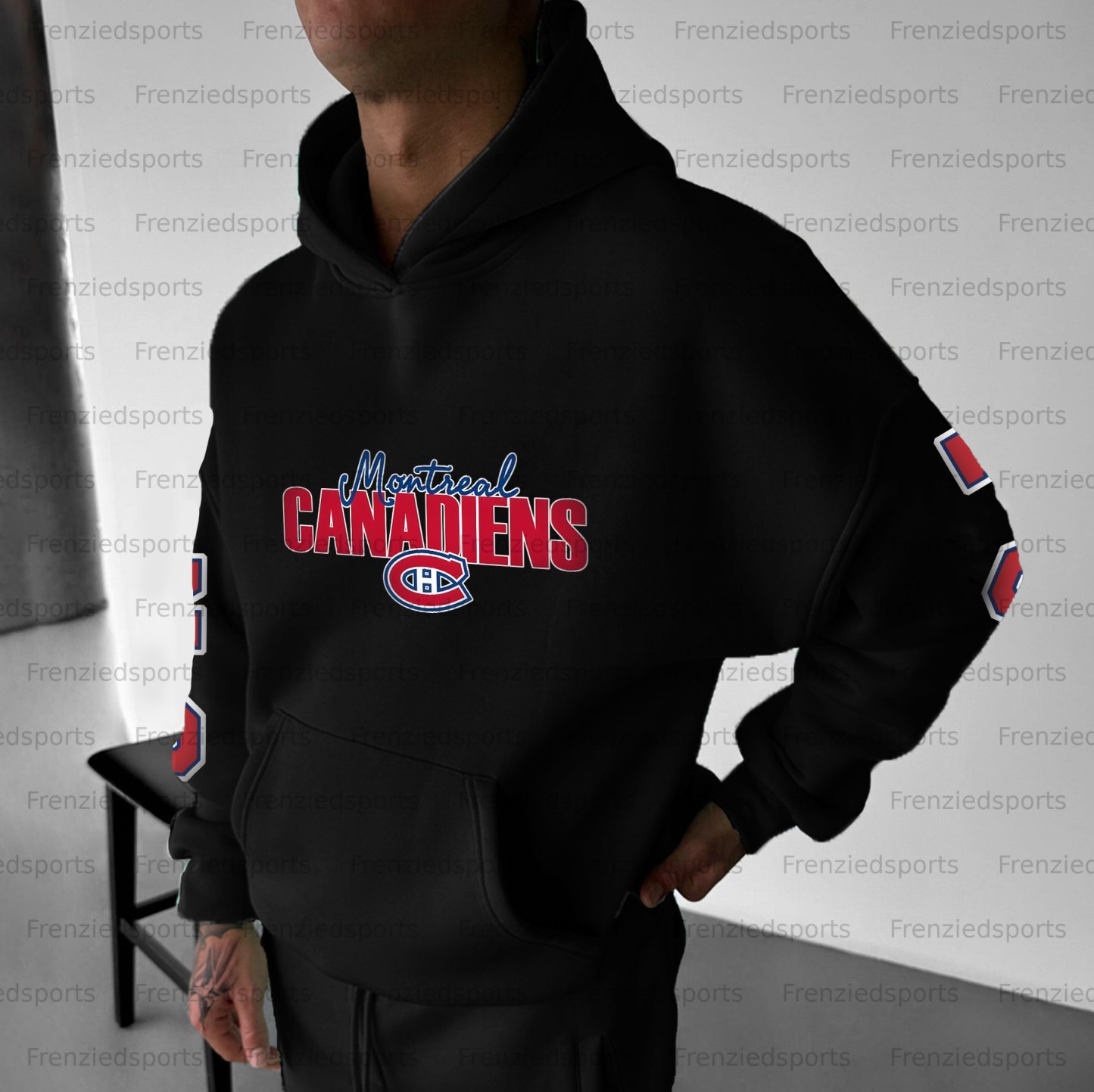 Unisex "Montreal Canadiens" Graphic Streetwear Vintage Plush Hoodie