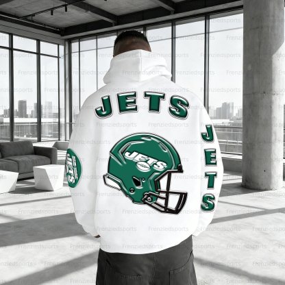 Unisex "New York Jets" Graphic Streetwear Vintage Plush Hoodie
