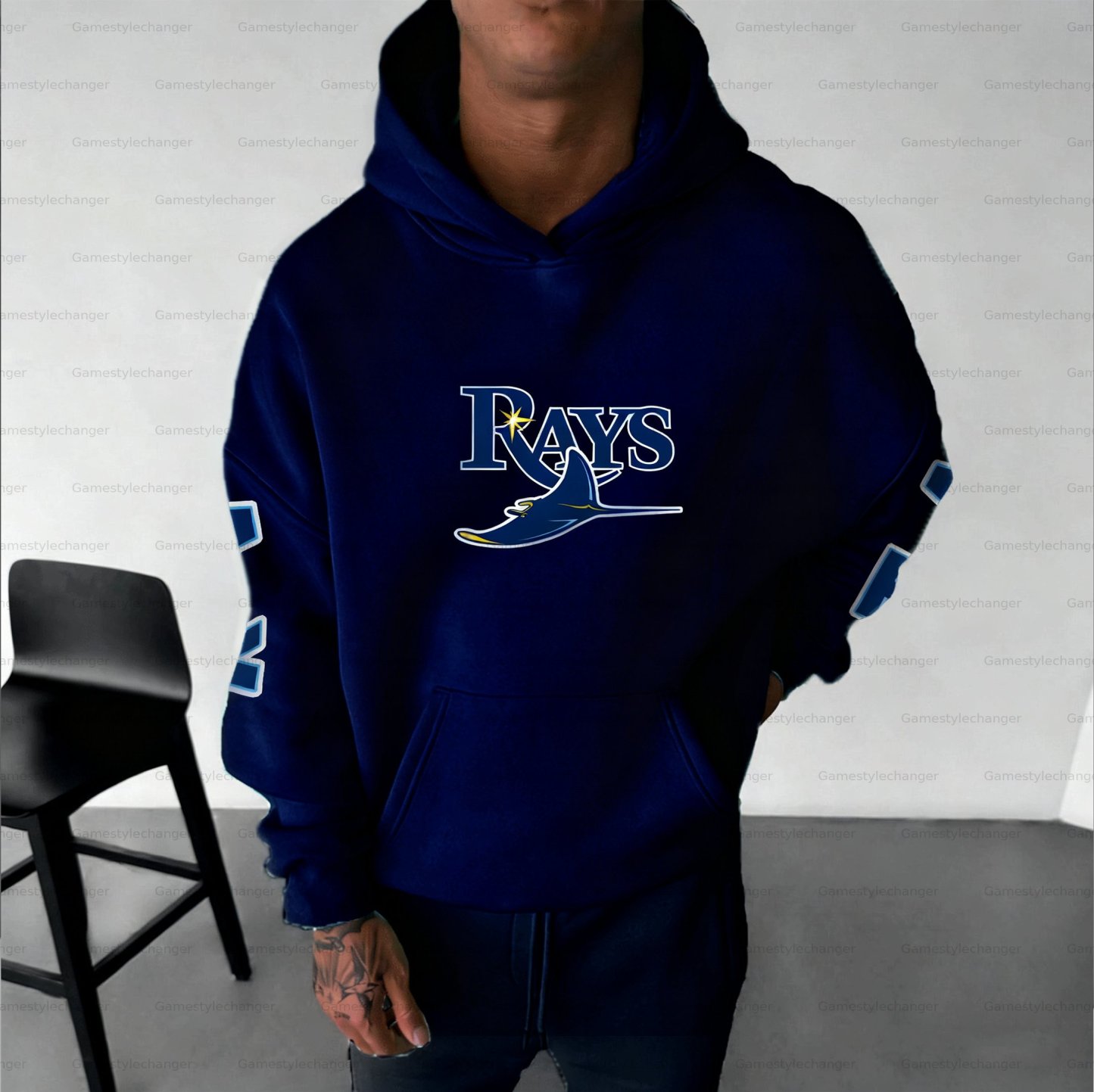Unisex "Tampa Bay Rays" Graphic Streetwear Vintage Plush Hoodie