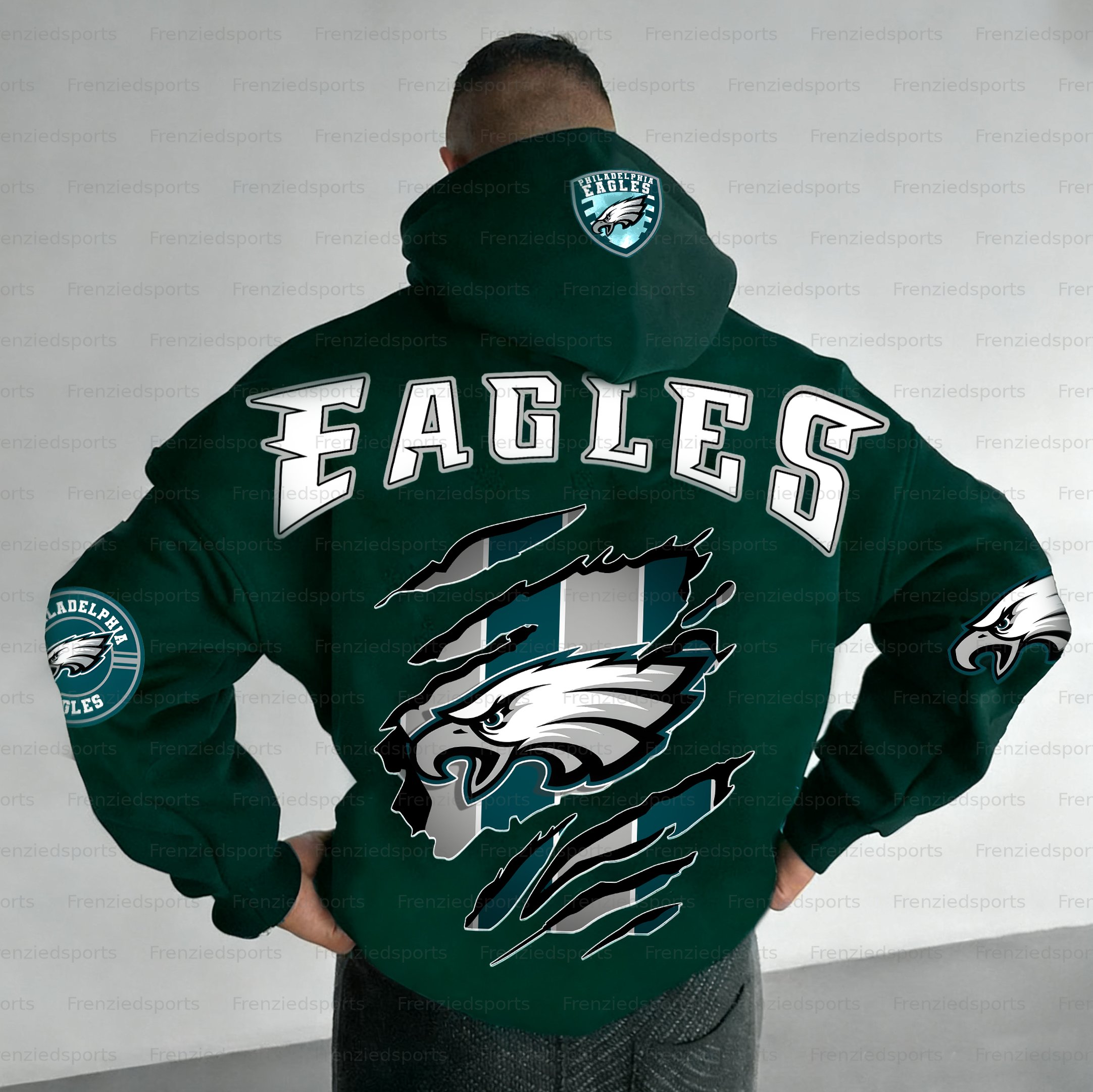 Unisex "Philadelphia Eagles" Graphic Streetwear Vintage Plush Hoodie