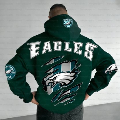Unisex "Philadelphia Eagles" Graphic Streetwear Vintage Plush Hoodie