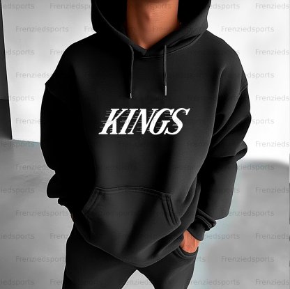 Unisex "Los Angeles Kings" Graphic Streetwear Vintage Plush Hoodie