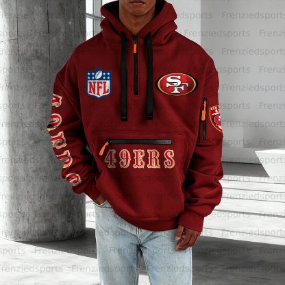 Unisex "San Francisco 49ers" Graphic Streetwear Vintage Plush Hoodie