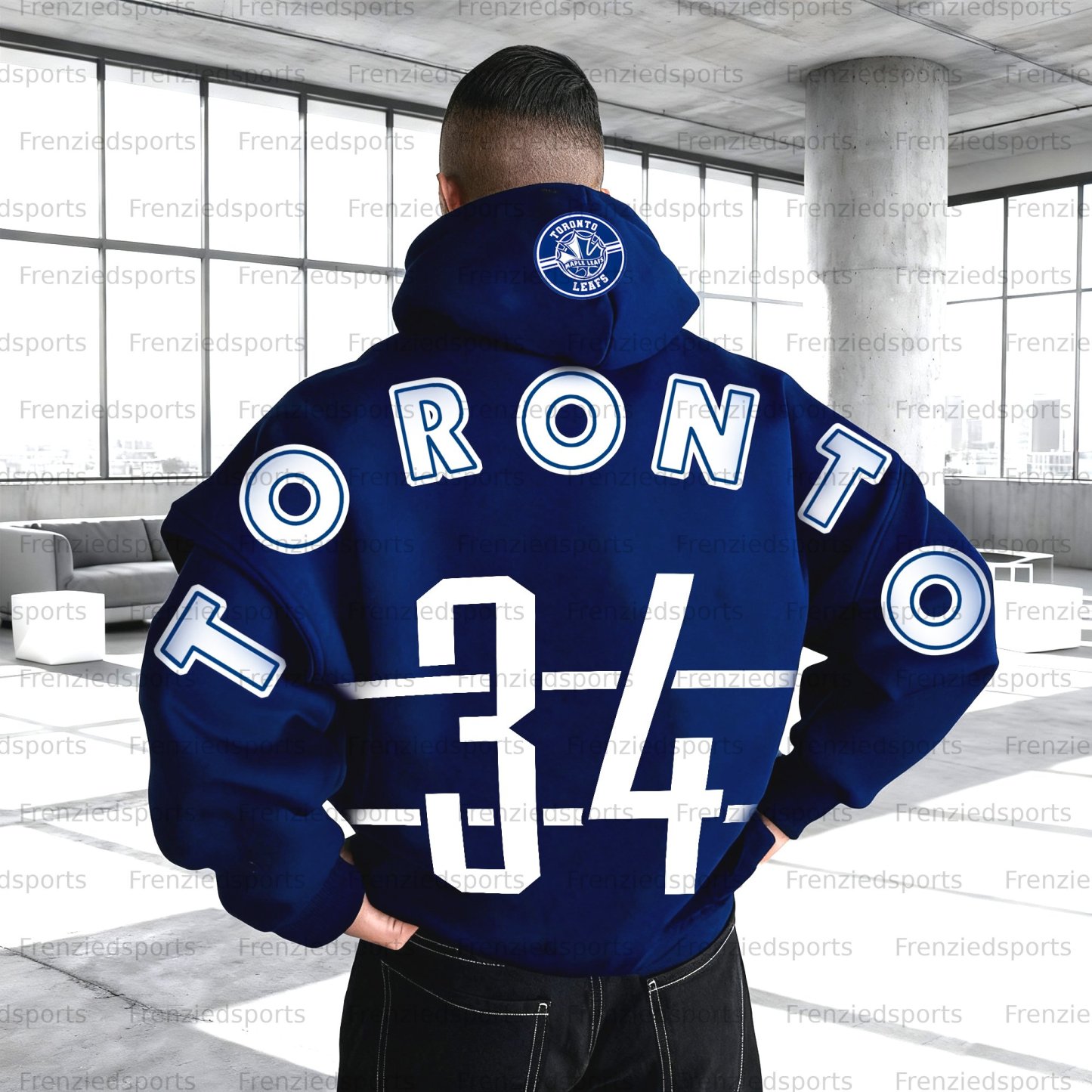 Unisex "Toronto Maple Leafs" Graphic Streetwear Vintage Plush Hoodie