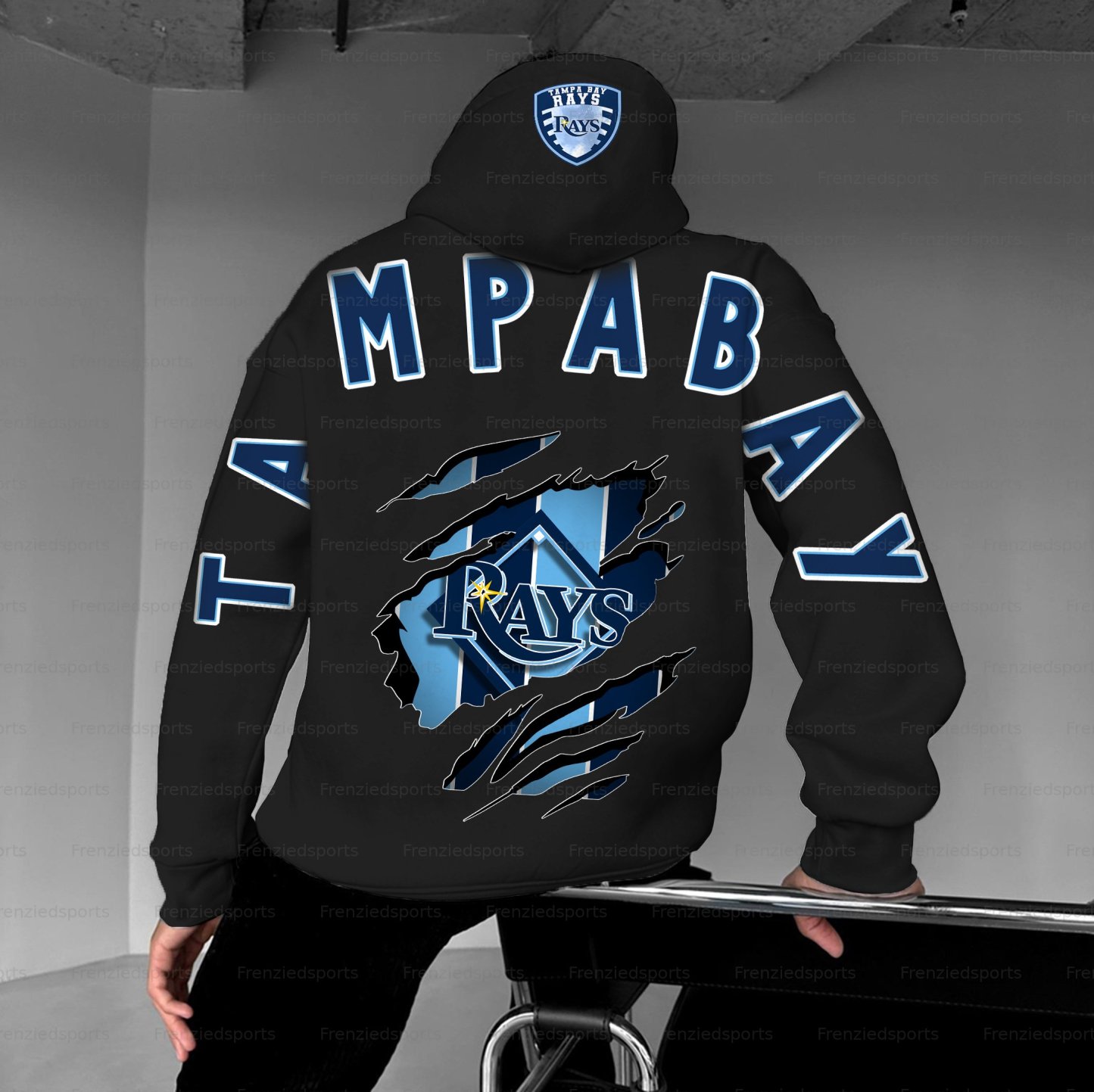 Unisex "Tampa Bay Rays" Graphic Streetwear Vintage Plush Hoodie