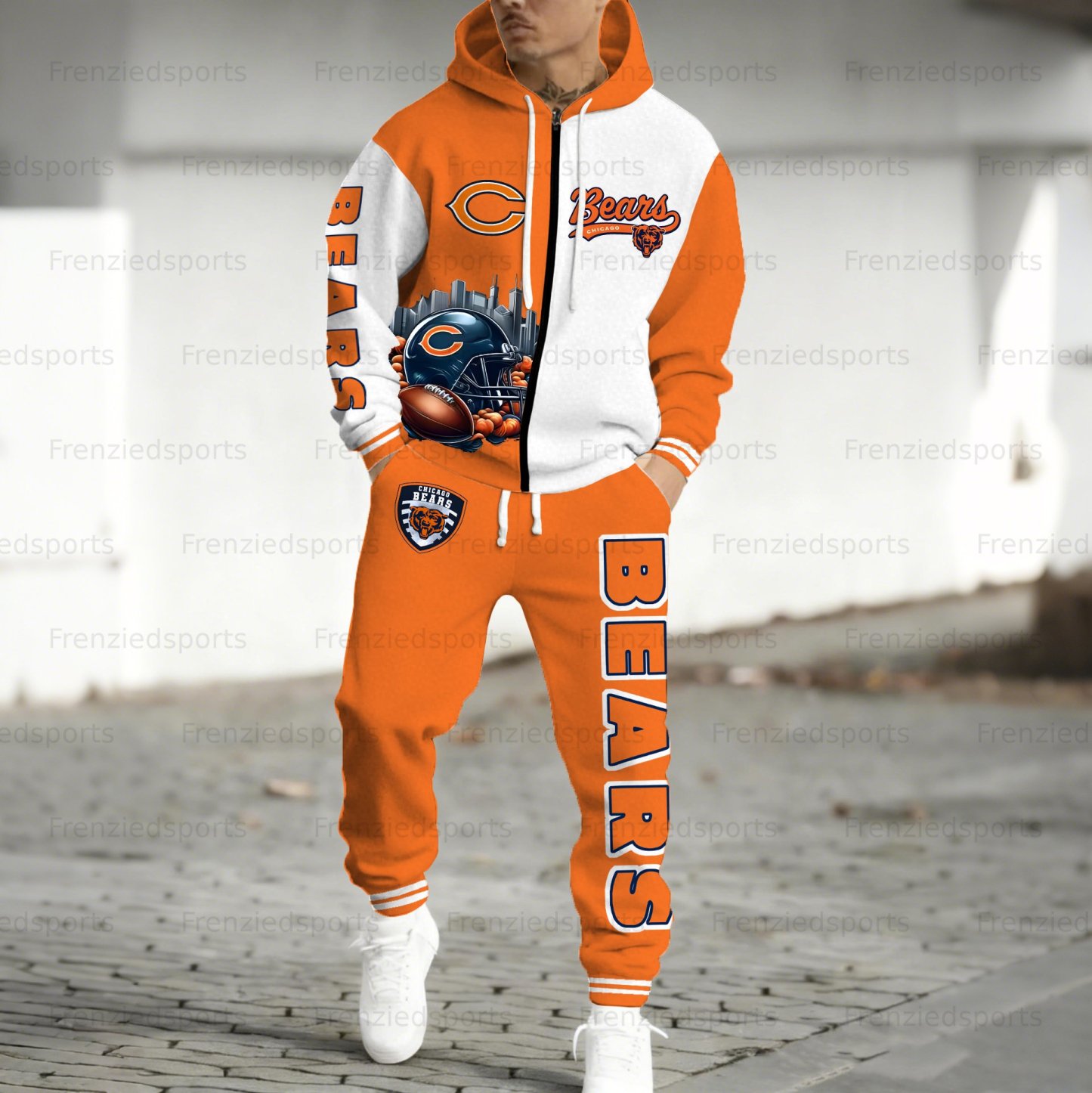 “Chicago Bears” Zip-up Jacket, Pants and 2-Piece Set