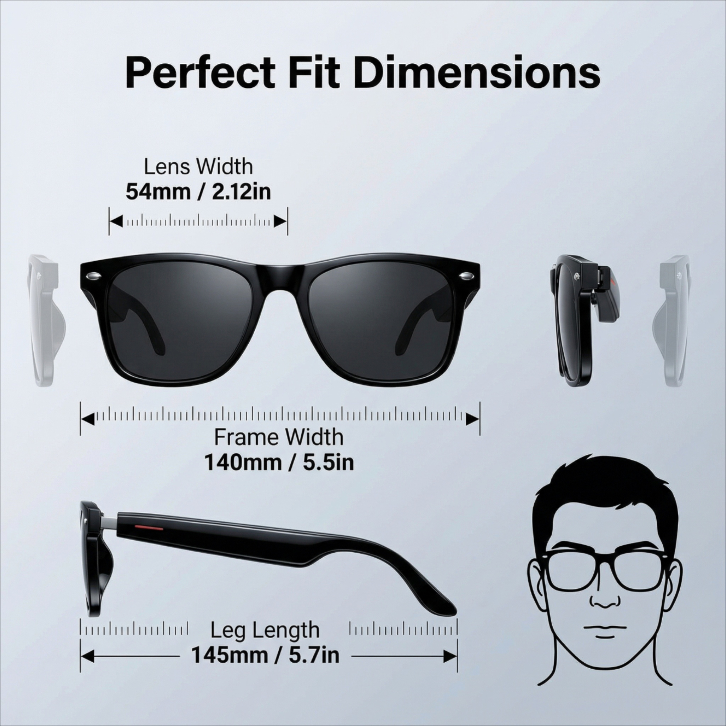 Ai Translation Smart Bluetooth Glasses Outdoor UV Protection Hands Free Call-Dreamlock