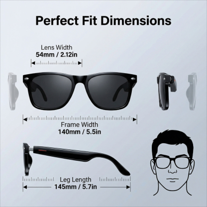 Ai Translation Smart Bluetooth Glasses Outdoor UV Protection Hands Free Call-Dreamlock