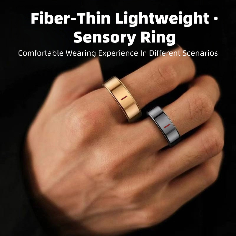 AI Smart Ring，AI with Multi-Sensor Data to Continuously Track Key Health Metrics like Sleep & Heart rate, Compatible with iPhone and Android-Dreamlock