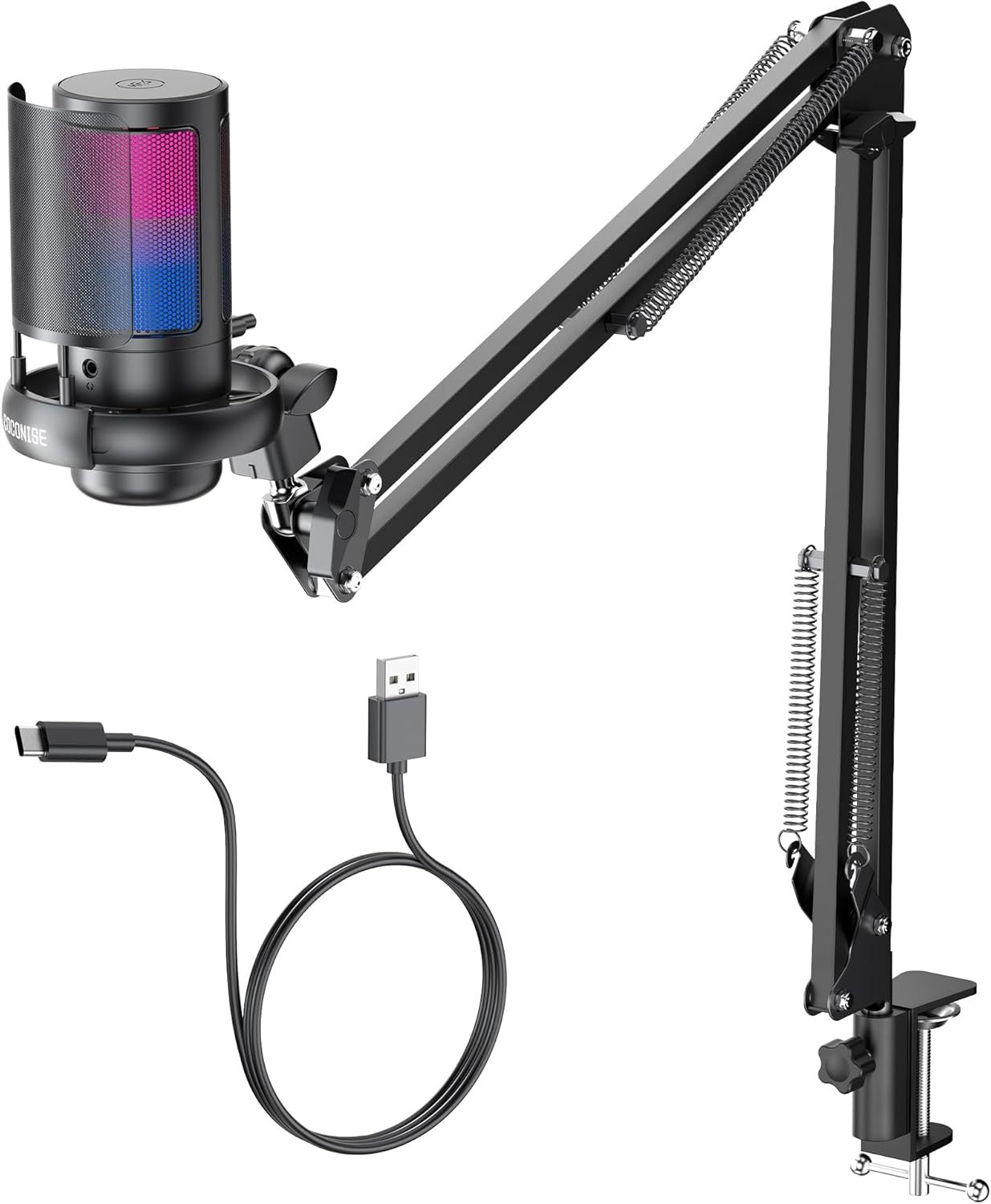 Gaming Microphone, USB PC Mic for Podcasts Videos