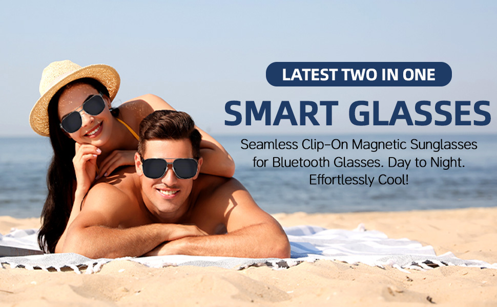 Smart Bluetooth Glasses with Open-Ear Audio Free Hand Calls-Dreamlock