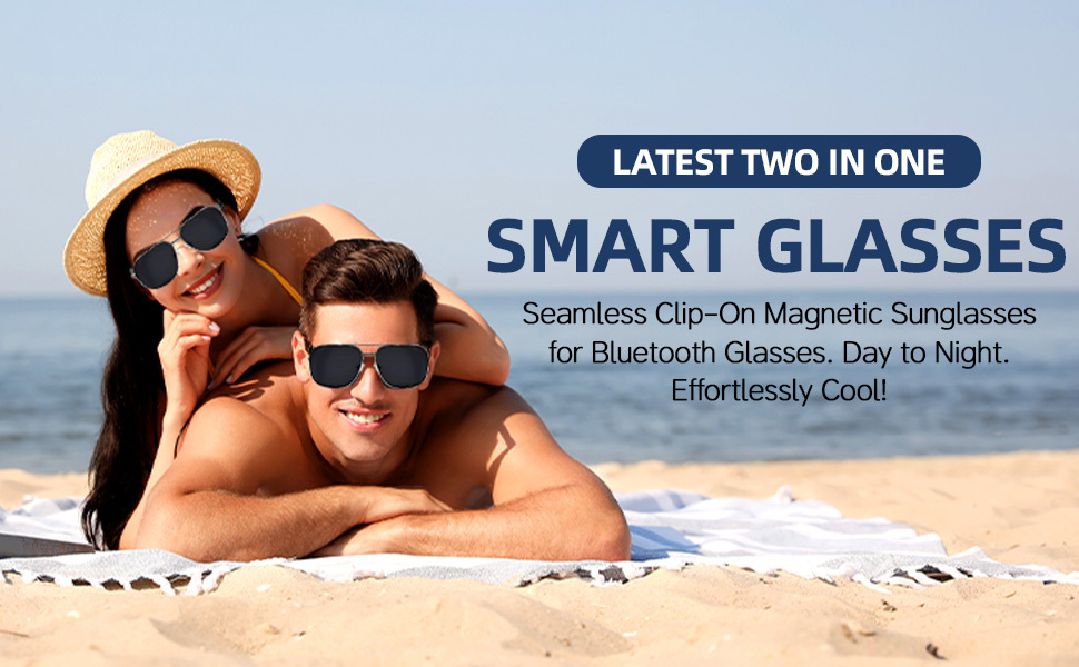 Smart Bluetooth Glasses with Open-Ear Audio Free Hand Calls-Dreamlock