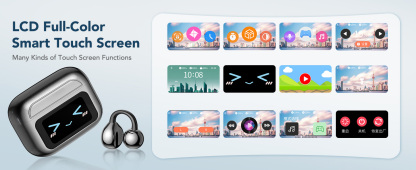 Open Ear Clip On Earbuds Color Screen Open Ear Wireless Realtime Translation-Dreamlock