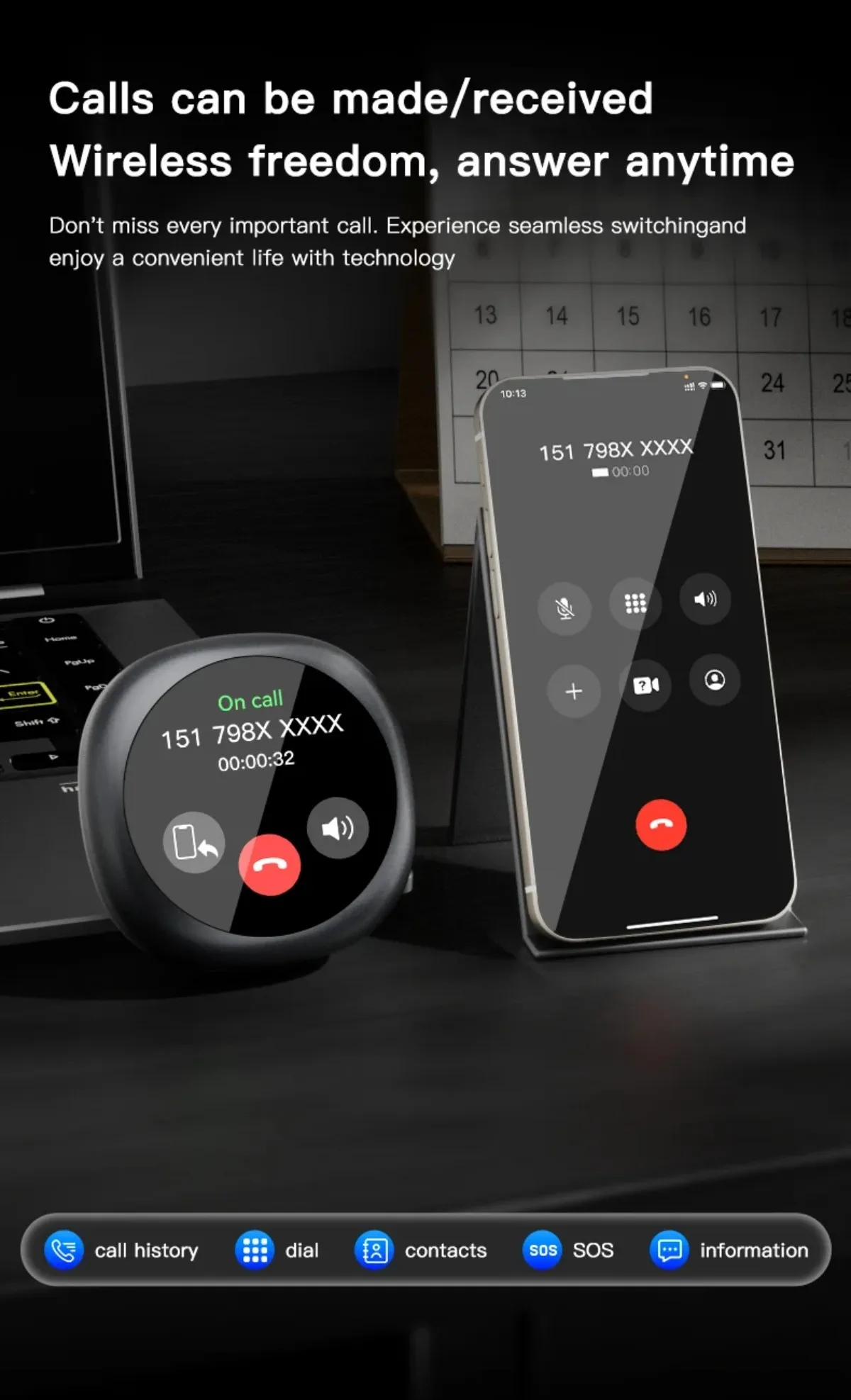 Smart Watch with Earbuds Waterproof Realtime Translation-Dreamlock