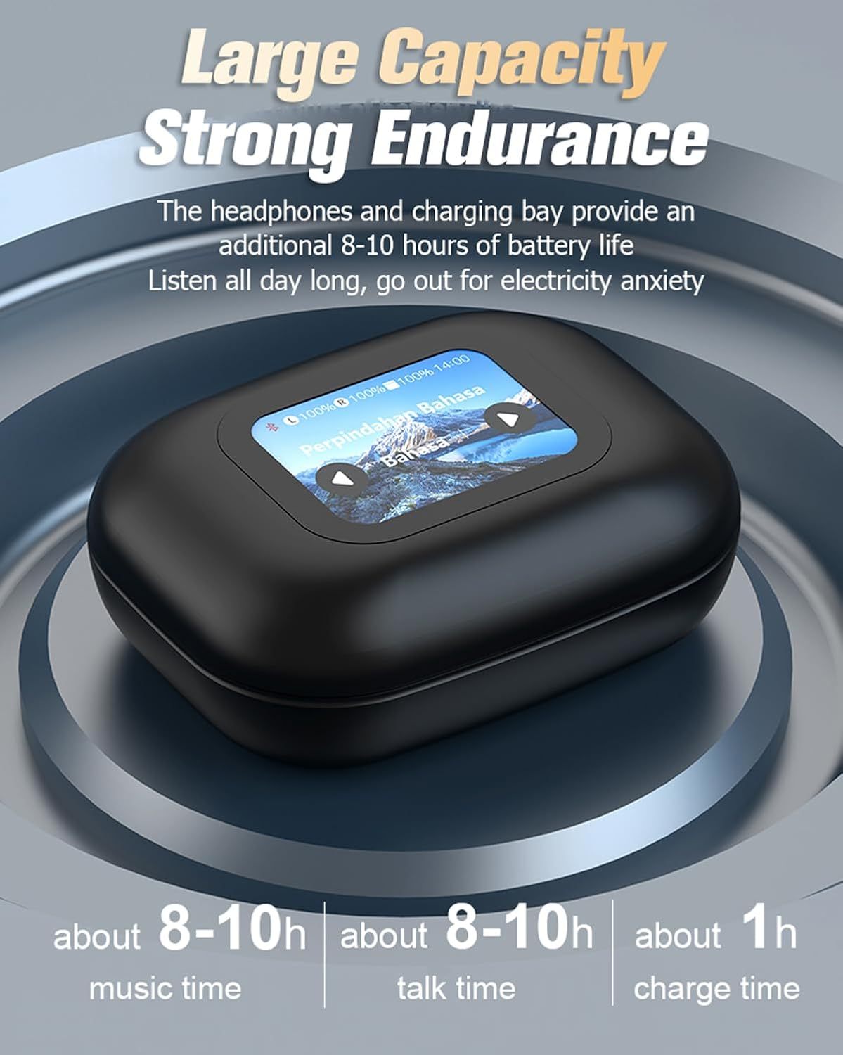 Ai Smart Open Ear Headphones with Real-time Translation Screen -Dreamlock