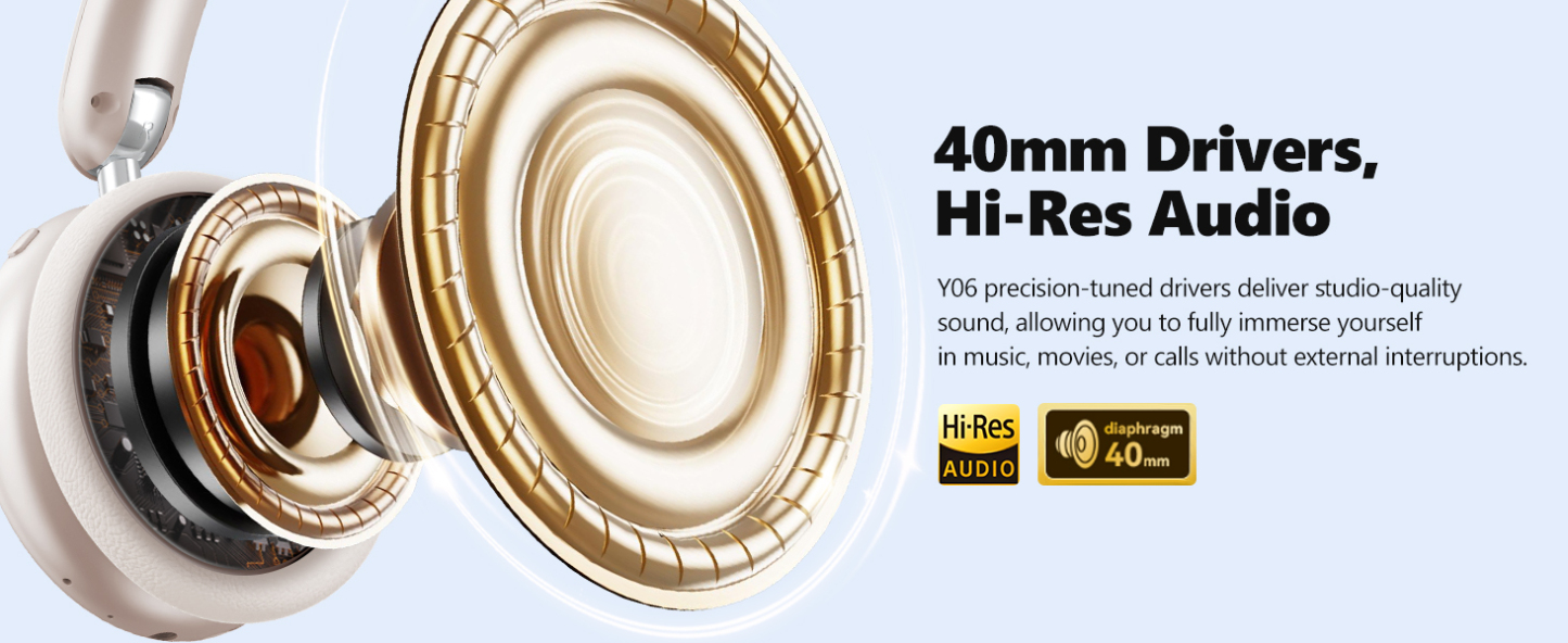 Wireless Bluetooth Headphones Hi-Res Audio Active Noise Cancelling-Dreamlock