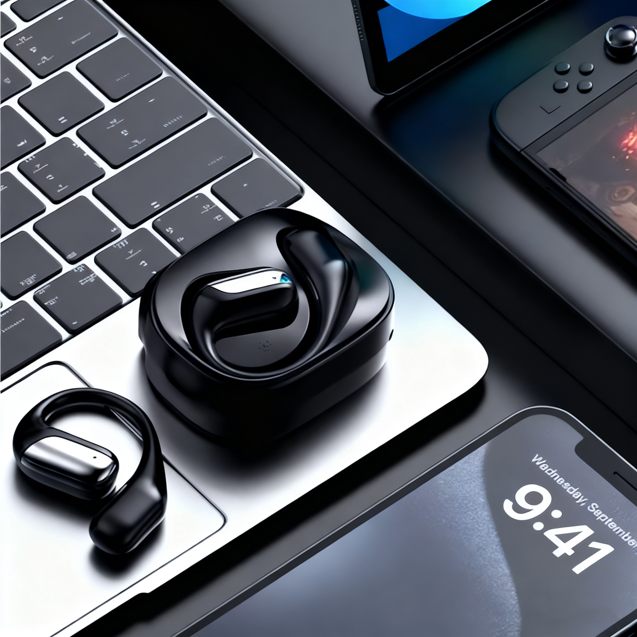 Open Ear Earbuds Headphones with Screen Wireless Bluetooth Realtime Translation-Dreamlock