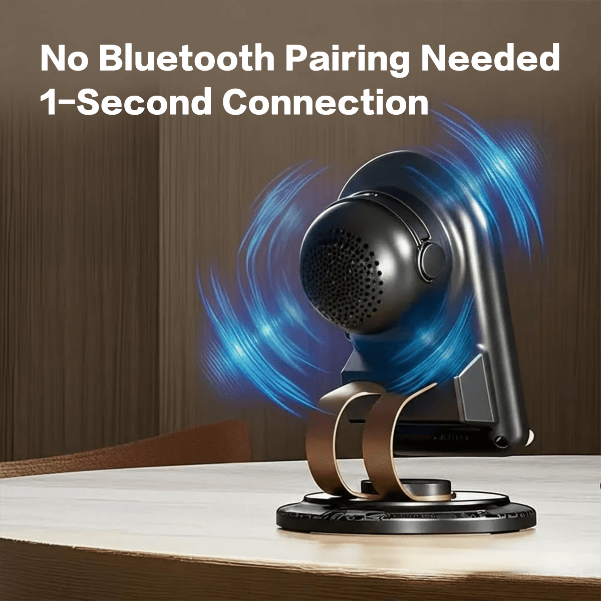 Cell Phone Stand with Speaker, No Bluetooth Pairing Needed, 1-Second Connection, HD Surround Sound-Dreamlock
